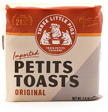 Pigs Mini Petite Toasts Plain
