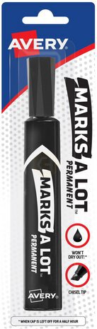 Avery Marks A Lot Permanent Marker Chisel Point Black