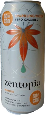 Zentopia Mango Chill 50mg Cbd Sparkling Water