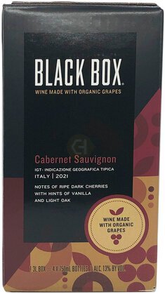 Black Organic Cabernet Sauvignon Red Wine Box