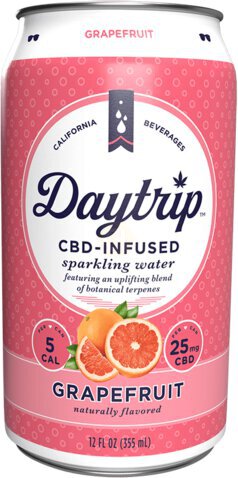 Daytrip Cbd Infused Sparkling Water Grapefruit 25mg Cbd