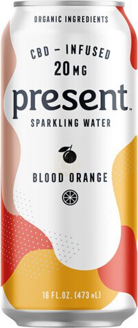 Present Cbd Sparkling Water Blood Orange Single