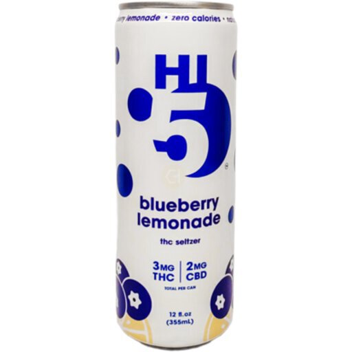HI 5 BLUEBERRY LEMONADE 3MG THC/2MG CBD SELTZER 4PK CAN 12OZ