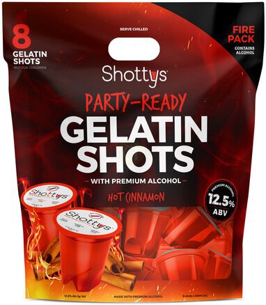Shottys Gelatin Shots Hot Cinnamon 8x50 Ml Shots