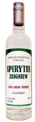 Spirytus Zbigniew Vodka 192 Proof