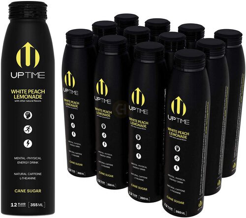 Uptime White Peach Lemonade Sugar Free Energy Drink