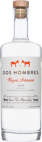 Dos Hombres Mezcal Artesanal Joven Espadin With Glasses