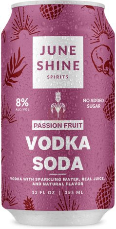 Juneshine Spirits Passion Fruit Vodka Soda Single