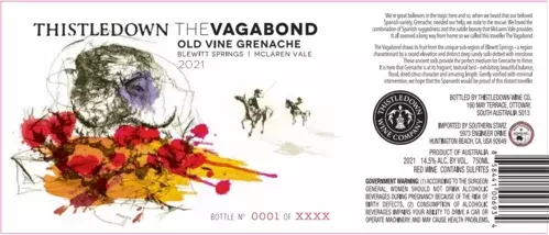 Thistledown The Vagabond Grenache Mclaren Vale