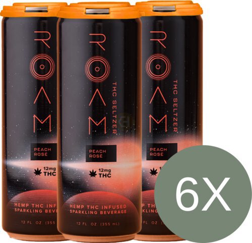 Thc Seltzer Roam Peach Rose 12mgthc