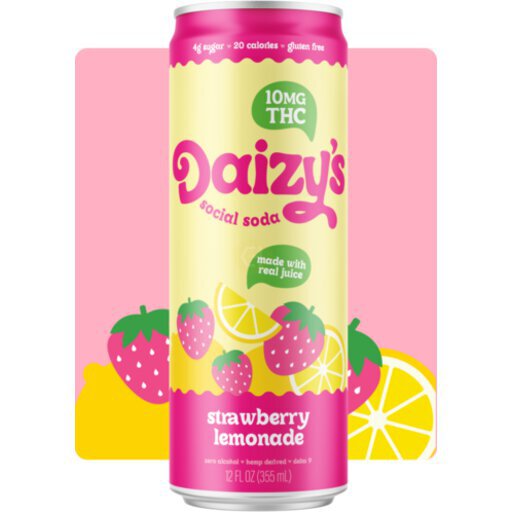Daizy's Strawberry Lemonade 10mg Thc 12OZ - Corkdorks Nashville