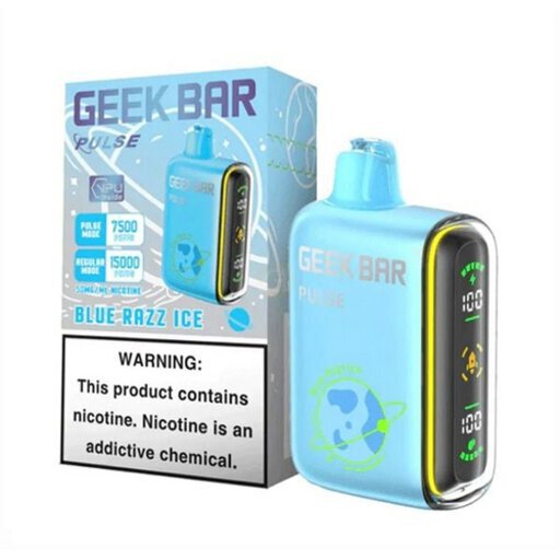 Geek Bar Pulse Blue Razz Ice - LIQUOR 'N' WINE 9 locations west of Chicago,  IL