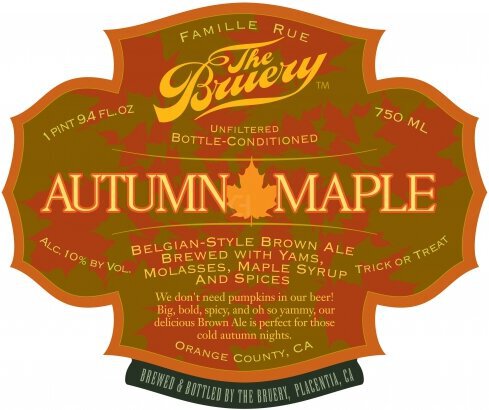 Bruery Autumn Maple Belgian Style Brown Ale Brewed With Yams Molasses Maple Syrup And Spices