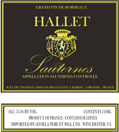 Chateau Hallet Sauterne