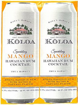 Koloa Sparkling Mango 4cn Rtd