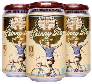 Sociable Cider Werks Skinny Tire Session Cider 4 Pk Cans