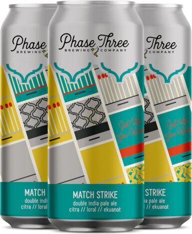 Phase Three Brewing Match Strike Double Ipa With Citra