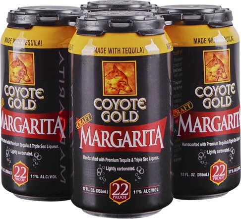 Coyote Gold Lite And Lively Marg 4pk Cans