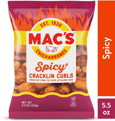 Macs Cracklin Curls Fried Cracklin Curls Spicy