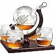 Globe Decanter w 4 glasses