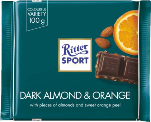 Ritter Sport Dark Chocolate Almond & Orange