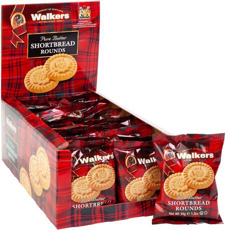 Walkers Pure Bread Shortbread Round Cookies
