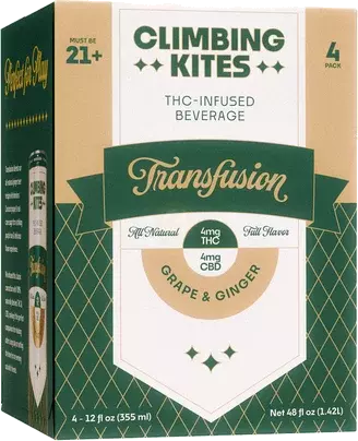 Climbing Kites Transfusion Grape And Ginger 4mg Thc 4mg Cbd 40mg Caffine