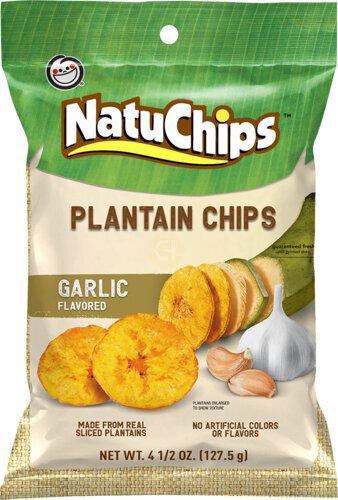 Frito Lay Natuchips Plantain Chips Garlic Flavored