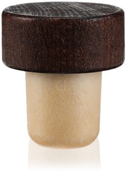 Na Dark Wood Synthetic Cork Stopper By True