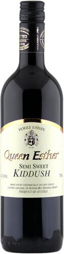 Queen Esther Kiddush Kosher Organic Semi Sweet Red
