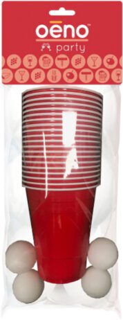 Party Pong Game Set Cups And 4 Pong Balls