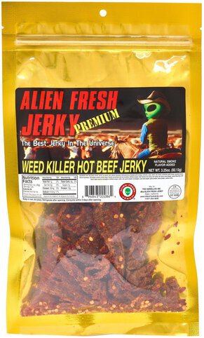 Alien Fresh Weed Killer Hot Beef Jerky .25oz