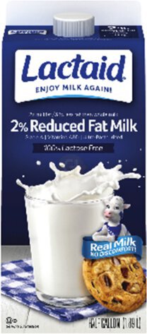 Lactaid Reduced Fat Milk Lactose Free Half Gallon