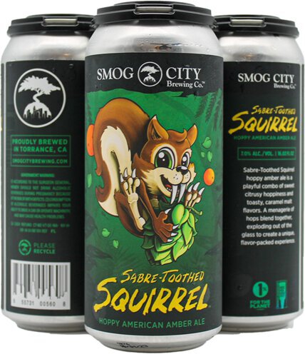 Smog City Sabre Toothed Squirrel Hoppy Amber Ale