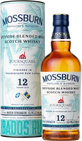 Mossburn Foursquare Barbados Rum Cask Finished Speyside Blended Malt Scotch Whisky Year