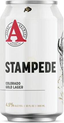 Avery Stampede Gold Lager Cans