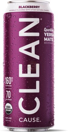 Clean Cause Blackberry Organic Sparkling Yerba Mate