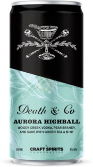 Death & Co Aurora Highball Rtd Woody Creek Vodka Pear Brandy & Sake With Green Tea & Mint