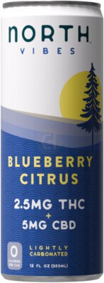 North Canna 3mg Thc Seltzer Blueberry Citrus