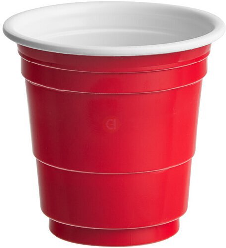 Mini Solo Red Plastic Shot Glasses