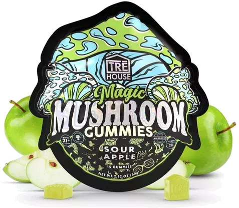 Tre House Magic Mushroom Gummies Sour Apple