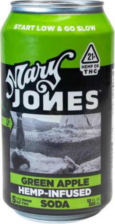 Mary Jones Hemp Infused Green Apple Soda