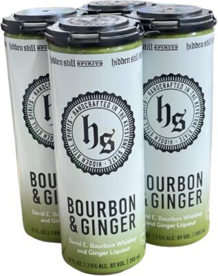Hidden Still Bourbon And Ginger Cocktail 4x355 Ml
