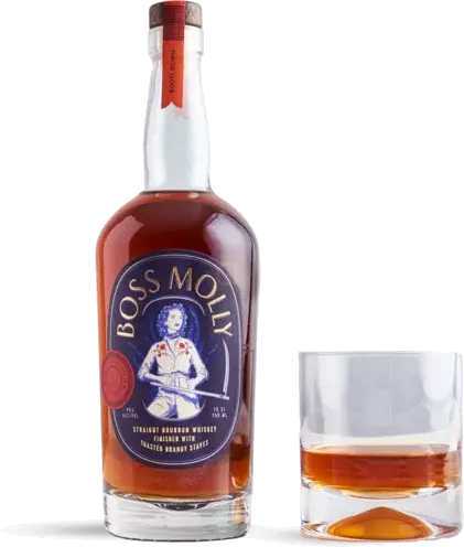 Boss Molly Toasted Brandy Stave Finished Straight Bourbon Whiskey North Carolina Usa