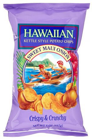 Hawaiian Brand Kettle Style Potato Chips Sweet Maui Onion