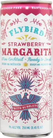 Flybird Cocktails Strawberry Margarita 100 De Agave Wine
