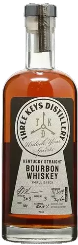Three Keys Distillery 2 Years Old Small Batch Kentucky Straight Bourbon Whiskey Nv