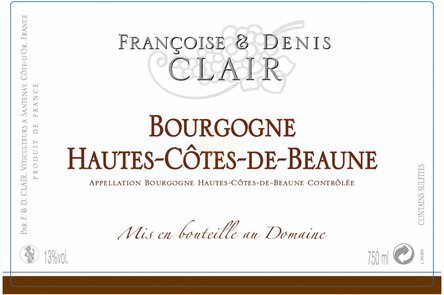 Domaine Francoise Et Denis Clair Bourgogne Hautes Cotes De Beaune Rouge Burgundy France