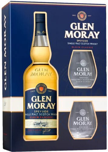 Glen Moray Speyside Single Malt Scotch Whisky Peated Single Malt Gift Set