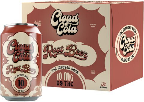 CLOUD COLA ROOT BEER THC 10MG 12OZ CN 4PK